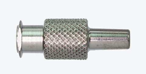 A1291 Female Luer to Male Luer, 5/16 round, knurled